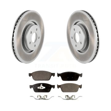 Front Coated Disc Brake Rotors And Ceramic Pads Kit For Ford Focus Lincoln MKC KGT-100133