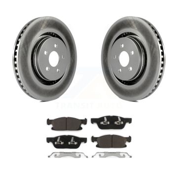 Front Coated Disc Brake Rotors And Ceramic Pads Kit For Ford Edge Lincoln Nautilus MKX KGT-100135