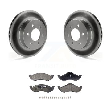 Front Coated Disc Brake Rotors And Ceramic Pads Kit For 2000-2002 Dodge Dakota Durango KGT-100139