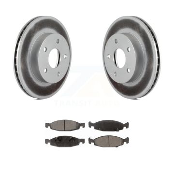 Front Coated Brake Rotor Ceramic Pad Kit For Jeep Grand Cherokee With Teves & ATE Caliper KGT-100141