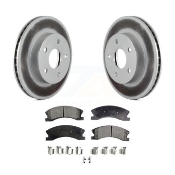 Front Coated Disc Brake Rotors And Ceramic Pads Kit For Jeep Grand Cherokee KGT-100142
