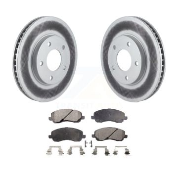 Front Coat Disc Brake Rotor Ceramic Pad Kit For Chrysler Sebring Mitsubishi Lancer Galant KGT-100145