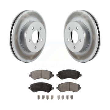 Front Coated Disc Brake Rotors And Ceramic Pads Kit For 2002-2007 Jeep Liberty KGT-100149