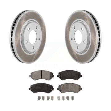 Front Coated Disc Brake Rotors & Ceramic Pad Kit For Dodge Grand Caravan Chrysler Voyager KGT-100152