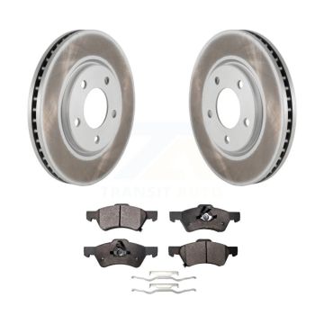 Front Coated Brake Rotors Ceramic Pad Kit For Dodge Grand Caravan Chrysler Town & Country KGT-100153