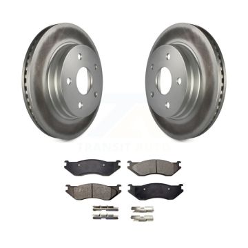 Front Coated Disc Brake Rotors And Ceramic Pads Kit For Dodge Ram 1500 Durango KGT-100155