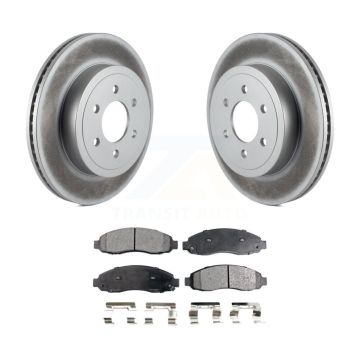 Front Coated Disc Brake Rotors And Ceramic Pads Kit For 2003-2004 Dodge Dakota KGT-100157