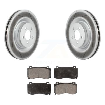 Front Coated Brake Rotor Ceramic Pad Kit For Dodge Charger Chrysler 300 Challenger Magnum KGT-100164