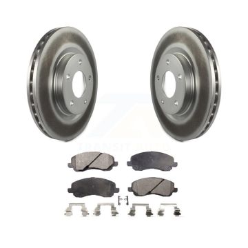Front Coated Brake Rotors Ceramic Pad Kit For Mitsubishi Jeep RVR Outlander Patriot Dodge KGT-100167