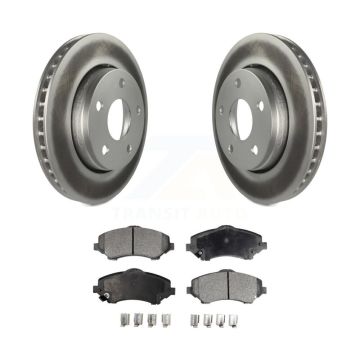 Front Coated Disc Brake Rotors And Ceramic Pads Kit For Jeep Wrangler JK KGT-100168