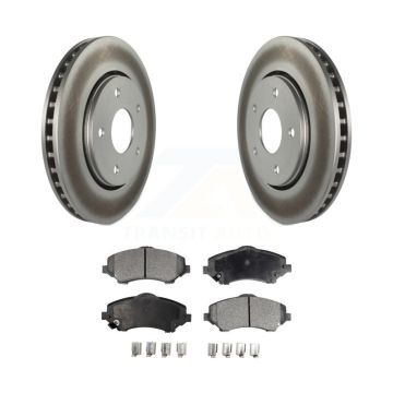 Front Coated Brake Rotors Ceramic Pad Kit For Dodge Grand Caravan Journey Chrysler Town & KGT-100171