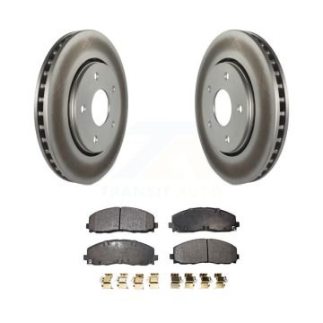 Front Coated Disc Brake Rotors And Ceramic Pads Kit For Dodge Grand Caravan KGT-100172