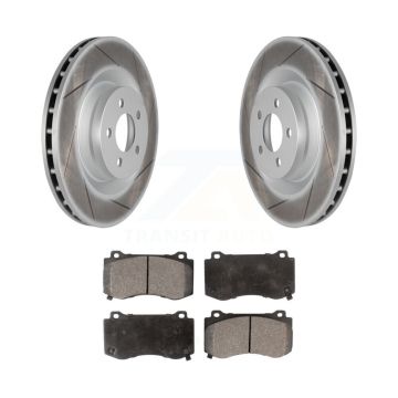 Front Coated Brake Rotor Ceramic Pad Kit For Dodge Charger Chrysler 300 Challenger Magnum KGT-100173