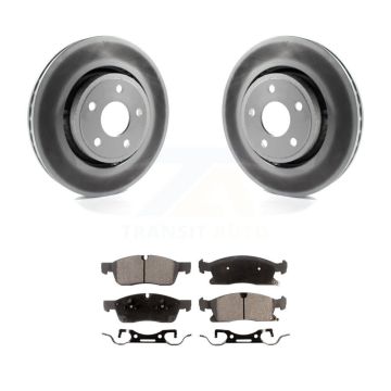 Front Coated Disc Brake Rotors & Ceramic Pad Kit For Jeep Grand Cherokee Dodge Durango WK KGT-100179