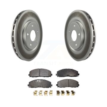 Front Coat Brake Rotors Ceramic Pad Kit For Dodge Grand Caravan Journey Chrysler Pacifica KGT-100181