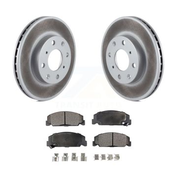 Front Coated Disc Brake Rotors And Ceramic Pads Kit For Honda Civic del Sol CRX KGT-100192