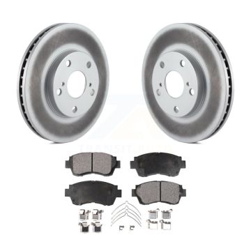 Front Coated Disc Brake Rotors Ceramic Pad Kit For Toyota Camry Sienna Avalon Lexus ES300 KGT-100195