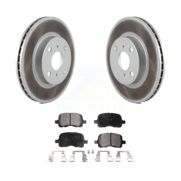 Front Coat Disc Brake Rotors Ceramic Pad Kit For 1998-2002 Toyota Corolla Chevrolet Prizm KGT-100201