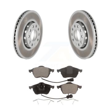 Front Coated Disc Brake Rotors And Ceramic Pads Kit For Audi A6 Quattro 100 KGT-100204
