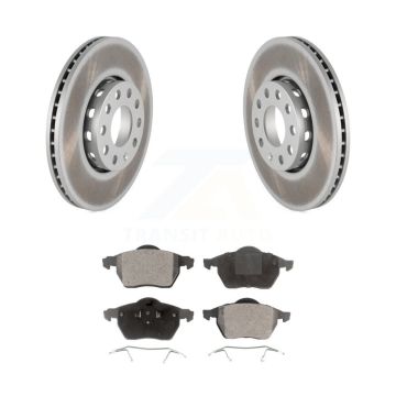 Front Coated Disc Brake Rotors & Ceramic Pad Kit For Audi A4 Quattro Volkswagen Passat A6 KGT-100205