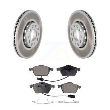 Front Coated Disc Brake Rotors & Ceramic Pad Kit For Audi A4 Quattro Volkswagen Passat A6 KGT-100206