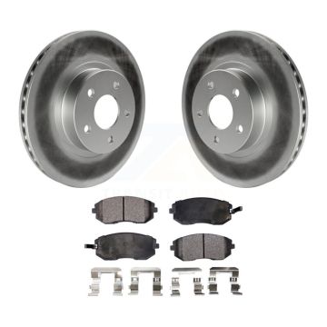Front Coated Disc Brake Rotors And Ceramic Pads Kit For Subaru Impreza Legacy Saab 9-2X KGT-100211