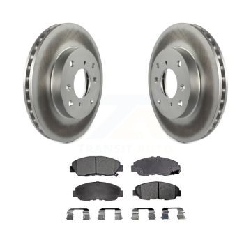 Front Coated Disc Brake Rotors Ceramic Pad Kit For 1998-2002 Honda Accord Sedan with 2.3L KGT-100213