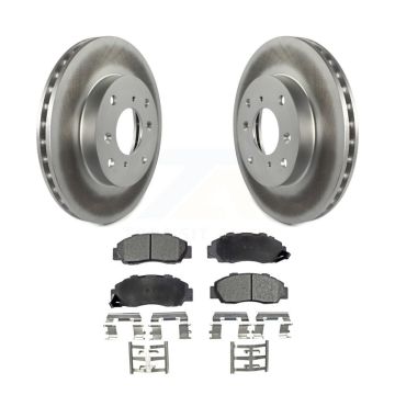 Front Coated Disc Brake Rotors And Ceramic Pads Kit For 1993-1994 Honda Prelude VTEC KGT-100214