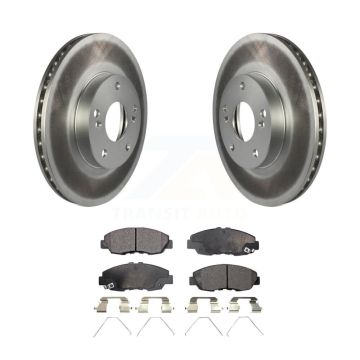 Front Coated Disc Brake Rotors And Ceramic Pads Kit For 2014-2015 Honda Civic Touring KGT-100215