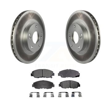 Front Coated Disc Brake Rotors And Ceramic Pads Kit For 2011 Honda Civic GX KGT-100216