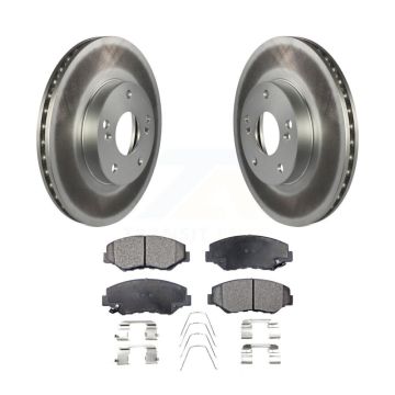 Front Coat Brake Rotors Ceramic Pad Kit For Honda Accord Civic Fit Element Acura ILX CR-Z KGT-100219