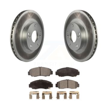 Front Coated Disc Brake Rotors And Ceramic Pads Kit For Honda Civic Accord Acura CSX KGT-100220