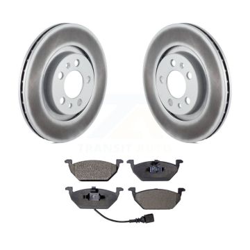 Front Coated Disc Brake Rotors And Ceramic Pads Kit For Volkswagen Jetta Golf Beetle City KGT-100224