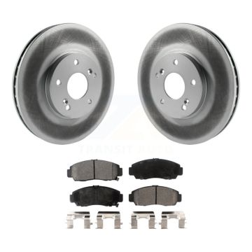 Front Coated Disc Brake Rotors And Ceramic Pads Kit For Honda Accord Acura TSX TL CL KGT-100227