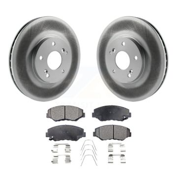 Front Coated Disc Brake Rotors And Ceramic Pads Kit For Honda Pilot Accord KGT-100230