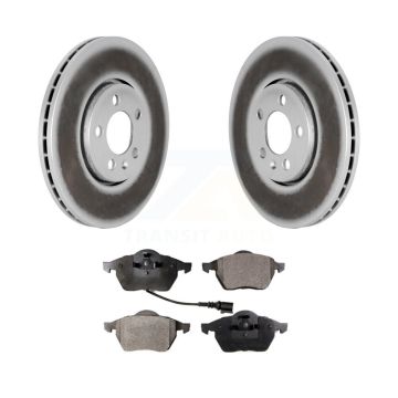 Front Coated Disc Brake Rotors And Ceramic Pads Kit For Volkswagen Jetta Golf Beetle KGT-100231