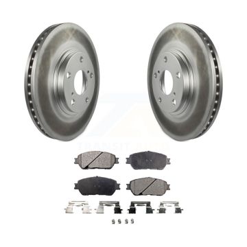 Front Coated Disc Brake Rotors And Ceramic Pads Kit For 2004-2006 Lexus ES330 KGT-100238