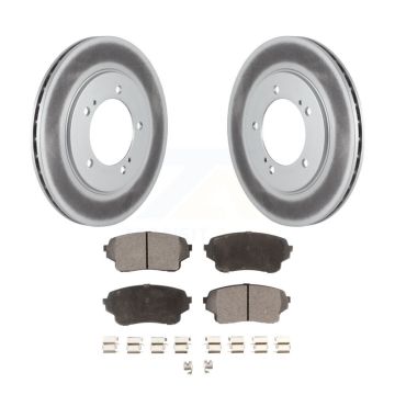 Front Coated Disc Brake Rotors And Ceramic Pads Kit For Suzuki XL-7 Grand Vitara KGT-100240