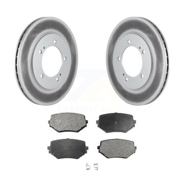 Front Coated Disc Brake Rotors And Ceramic Pads Kit For Suzuki Grand Vitara XL-7 KGT-100241