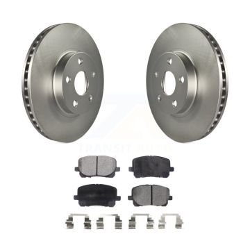 Front Coated Brake Rotor Ceramic Pad Kit For 2003-2008 Toyota Corolla Matrix Pontiac Vibe KGT-100244