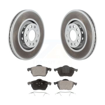 Front Coated Disc Brake Rotors And Ceramic Pads Kit For Audi A4 Quattro A6 S6 S4 KGT-100250