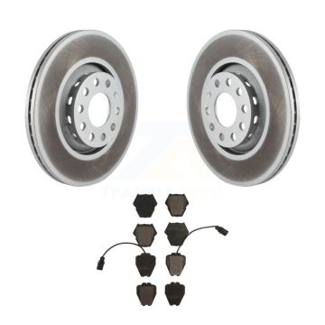 Front Coated Disc Brake Rotors And Ceramic Pads Kit For Audi A8 Quattro KGT-100252