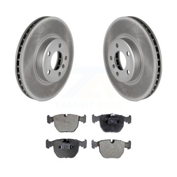 Front Coated Disc Brake Rotors And Ceramic Pads Kit For BMW X5 KGT-100254