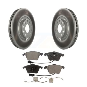 Front Coated Disc Brake Rotors And Ceramic Pads Kit For Audi A4 Quattro KGT-100255