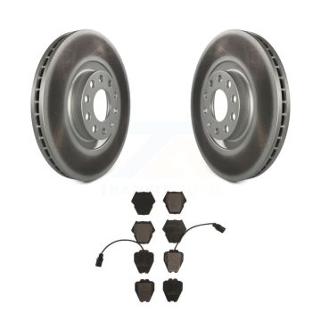 Front Coated Disc Brake Rotors And Ceramic Pads Kit For Audi A4 Quattro S4 A6 S6 KGT-100258