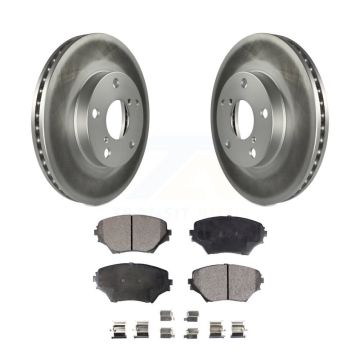 Front Coated Disc Brake Rotors And Ceramic Pads Kit For Toyota RAV4 KGT-100262