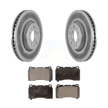 Front Coated Brake Rotors Ceramic Pad Kit For Volvo V70 R With 305mm Diameter Rotor KGT-100265