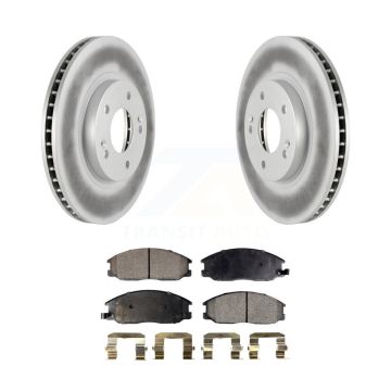 Front Coated Disc Brake Rotors And Ceramic Pads Kit For Hyundai Santa Fe KGT-100283
