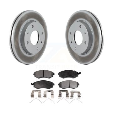 Front Coated Brake Rotor & Ceramic Pad Kit For Hyundai Elantra Sonata Kia Optima Magentis KGT-100286