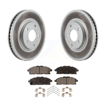 Front Coated Disc Brake Rotors And Ceramic Pads Kit For 2011-2017 Nissan Quest KGT-100289